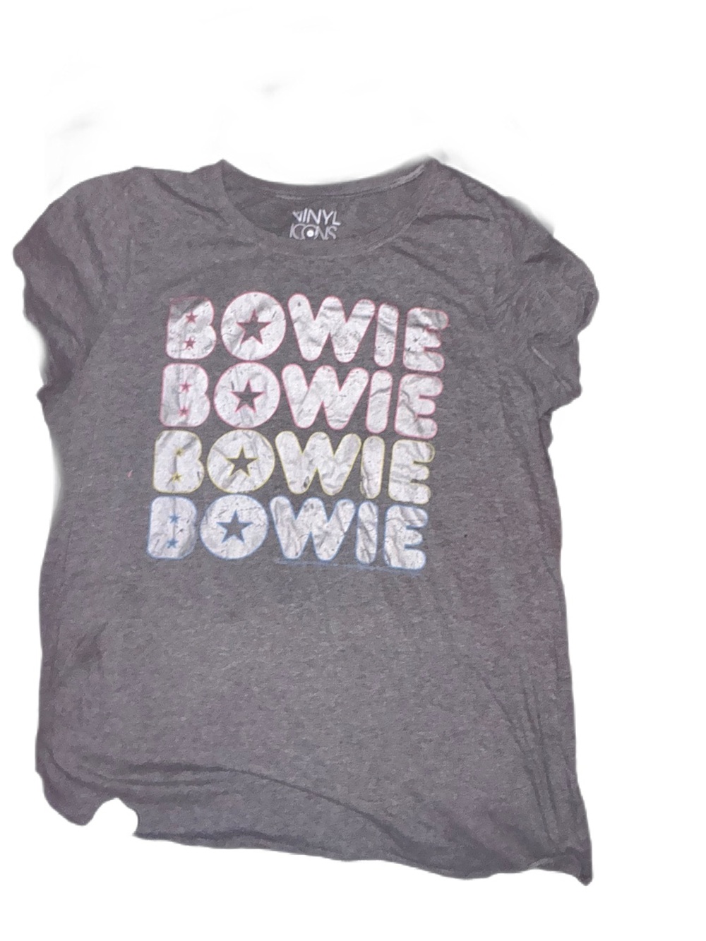 Vinyl Icons Bowie Graphic Tee - Gray
